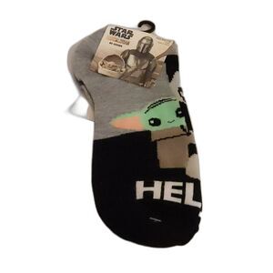 Star Wars Mandalorian Baby Yoda No Show Socks Women's 4-10